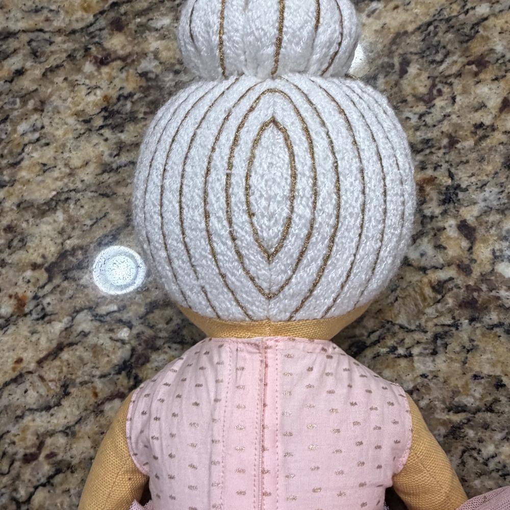 Pillowfort Ballerina Decorative Pillow Plush Doll Pink Gold Star Tutu 21.5 Inch - Picture 6 of 8